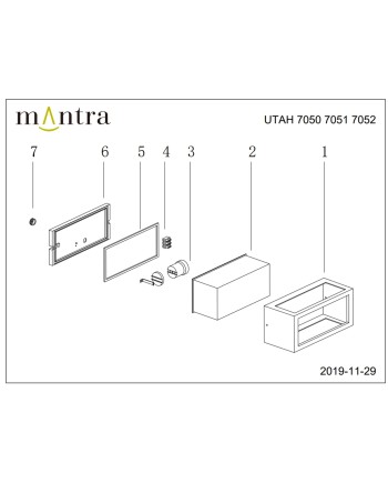 UTAH * APLIQUE EXTERIOR GRIS OSCURO  IP65 - 1L*E27